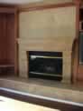 Family Room Fireplace Faux in Stone